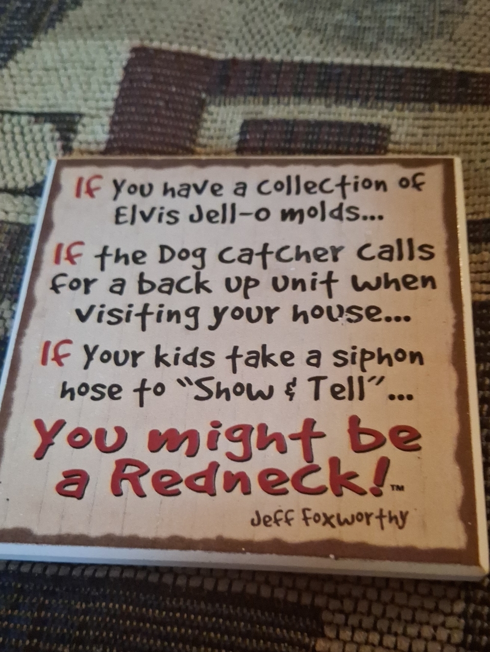 You Might Be a Redneck Coaster - Jeff Foxworthy Elvis Jell-o - Picture 1 of 2